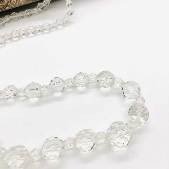 Vintage Deco Crystal Clear Necklace - Picture 4 of 17